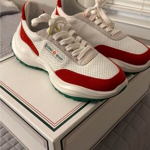 Casablanca Red and White Casa Sport Sneakers